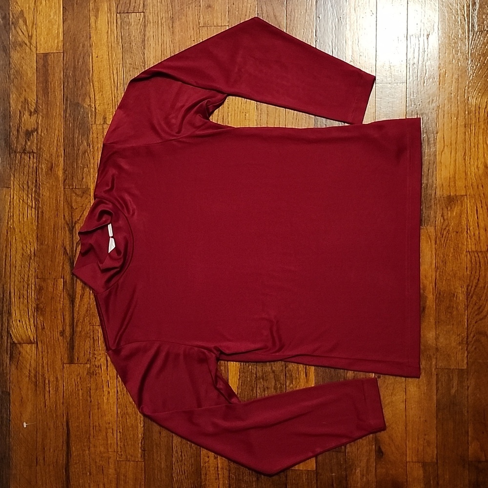 Emma James Beautiful Maroon Color Mock  Turtleneck with long sleeves